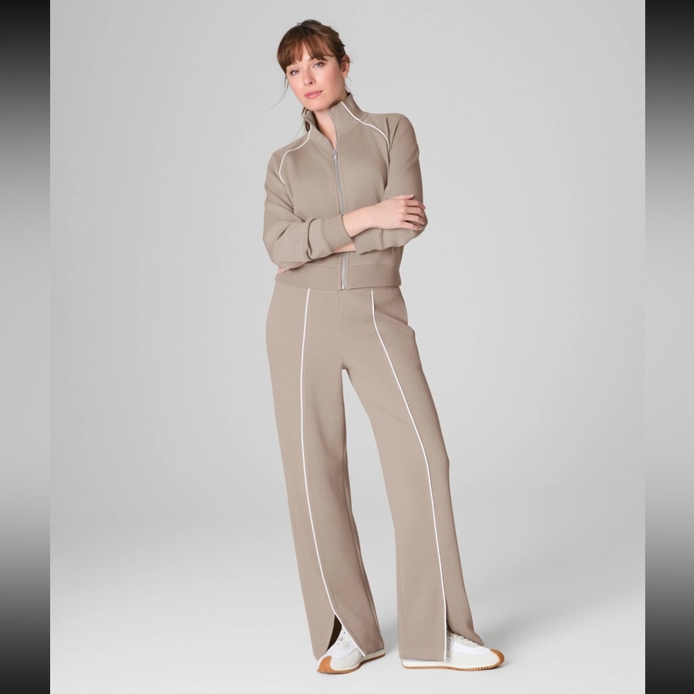 SPANX AirEssentials Straight Leg Pants and crew next sweater set